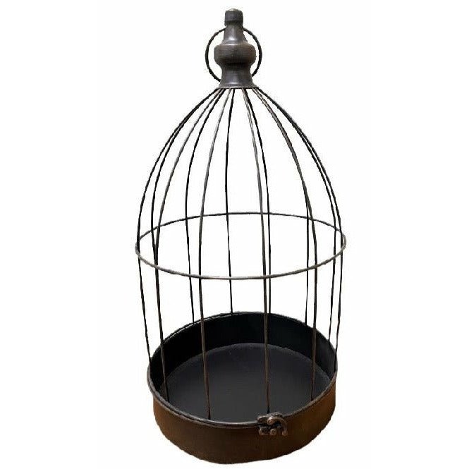 Decorative Chickadee Bird Design Cast Iron Plant Hanger - 5.125 inch Deep,  1 - Baker's