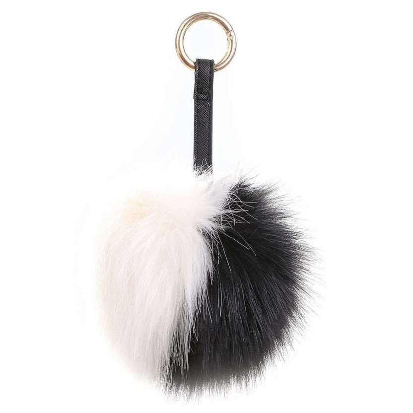 Faux fur bag online charm