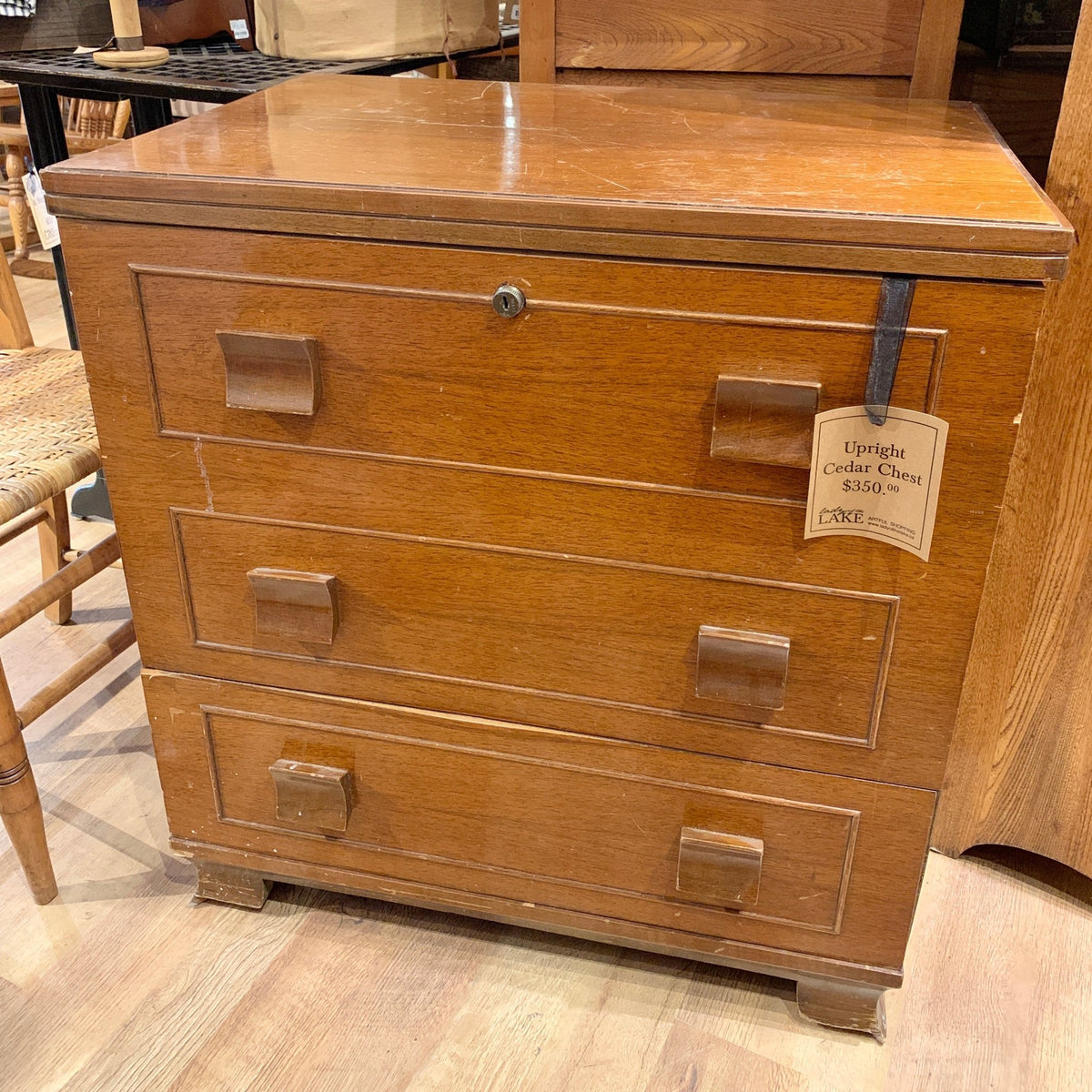 Upright shop cedar chest