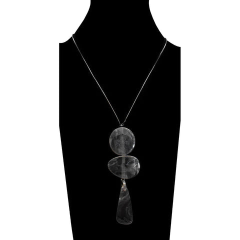 3 Shape Resin Pendant Long Necklace - Lady of the Lake