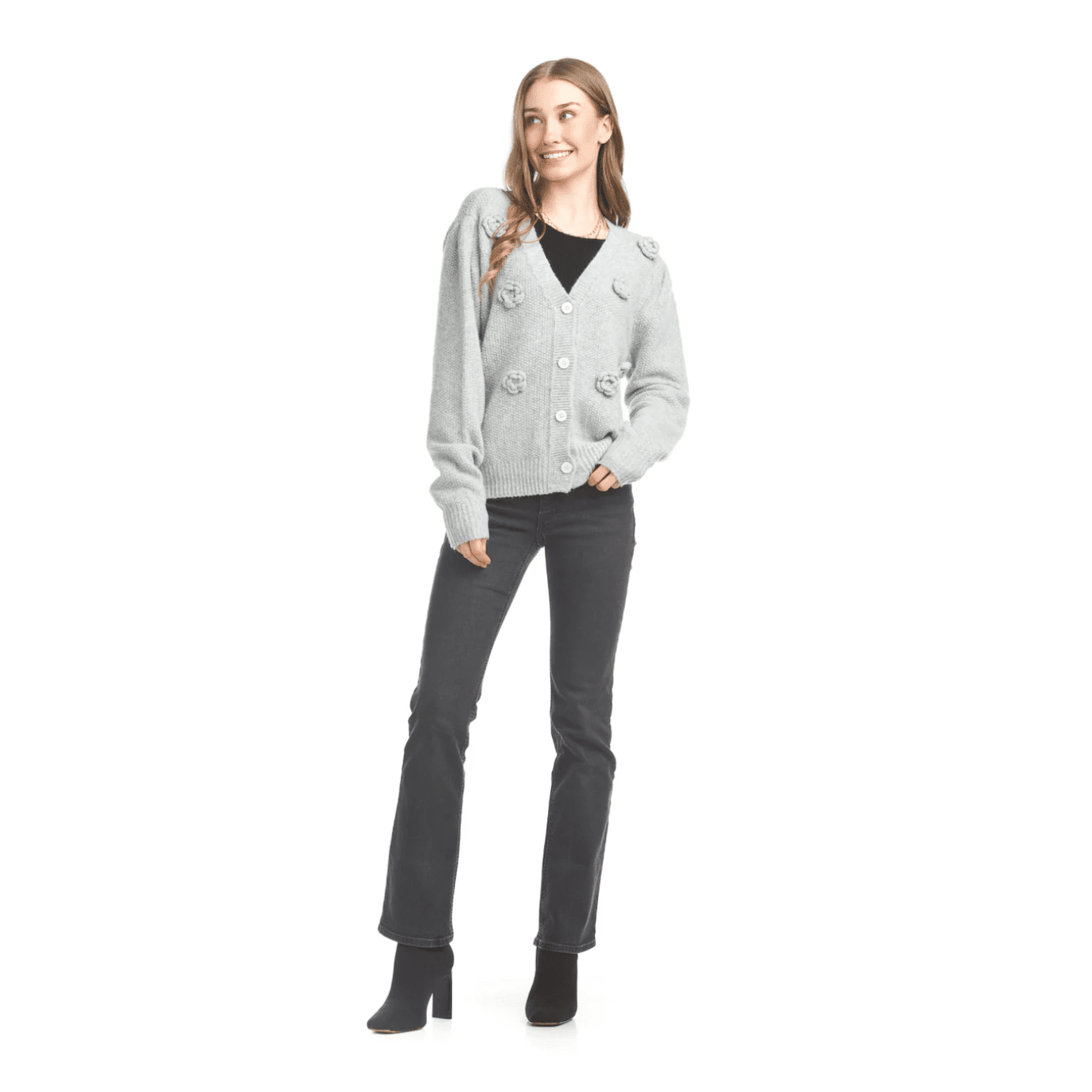 3D Rose Cardigan - Lady of the Lake