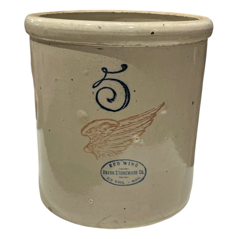 5 Gallon Red Wing Crock - Lady of the Lake