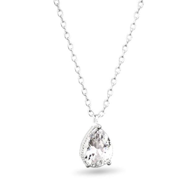 Pear Shaped Solitare Necklace