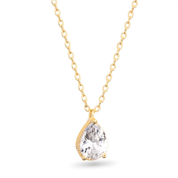 Pear Shaped Solitare Necklace