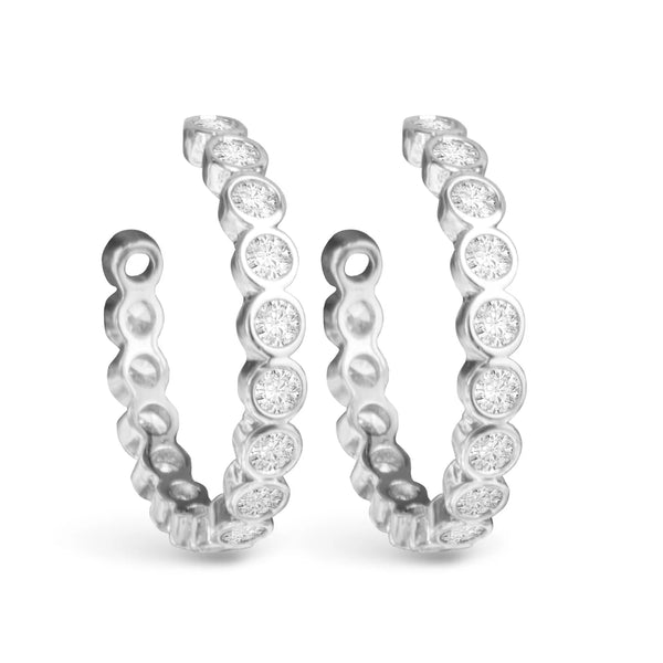 Bezel Hoop Earrings