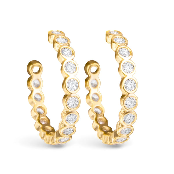 Bezel Hoop Earrings