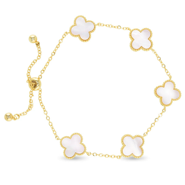 Mother Of Pearl Clover Bracelet