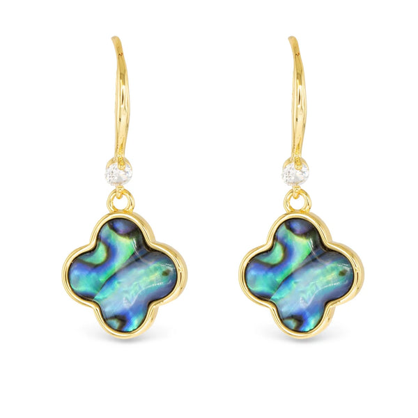 Clover Abalone Drop Earring