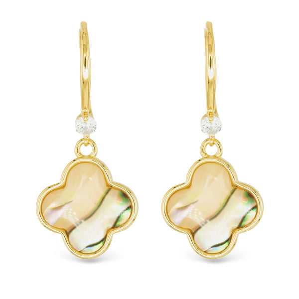 Clover Abalone Drop Earring