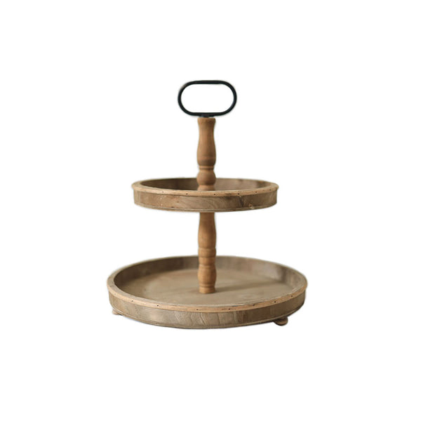2 Tiered Wooden Stand / Tray