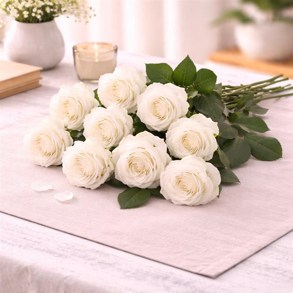 Real Touch Rose - White