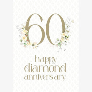 60th Anniversary Floral - Greeting Card - Anniversary