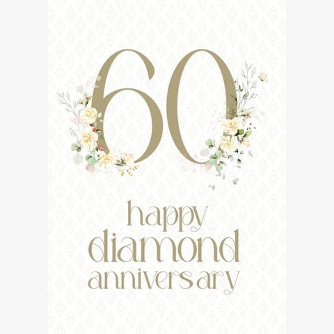 60th Anniversary Floral - Greeting Card - Anniversary