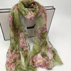 Chiffon Scarf - Parrot & Peony