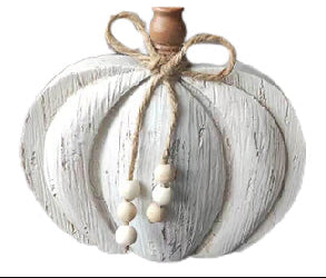 Faux Wooden Pumpkin