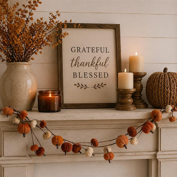 Velvet Pumpkin Garland