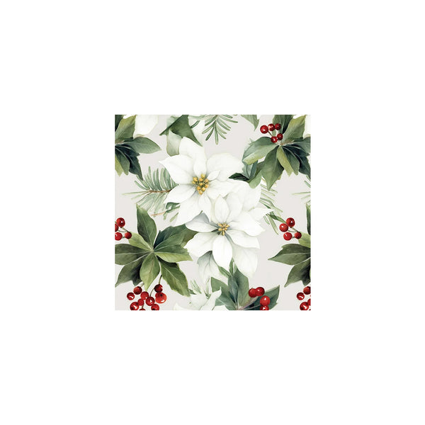 White Poinsettia - Paper Napkins