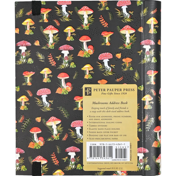 Mushrooms Address Book - Large