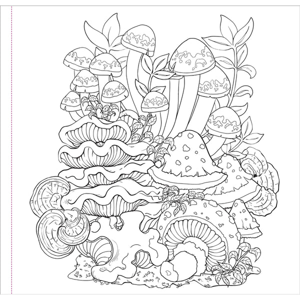Mushrooms Artist's Colouring Book