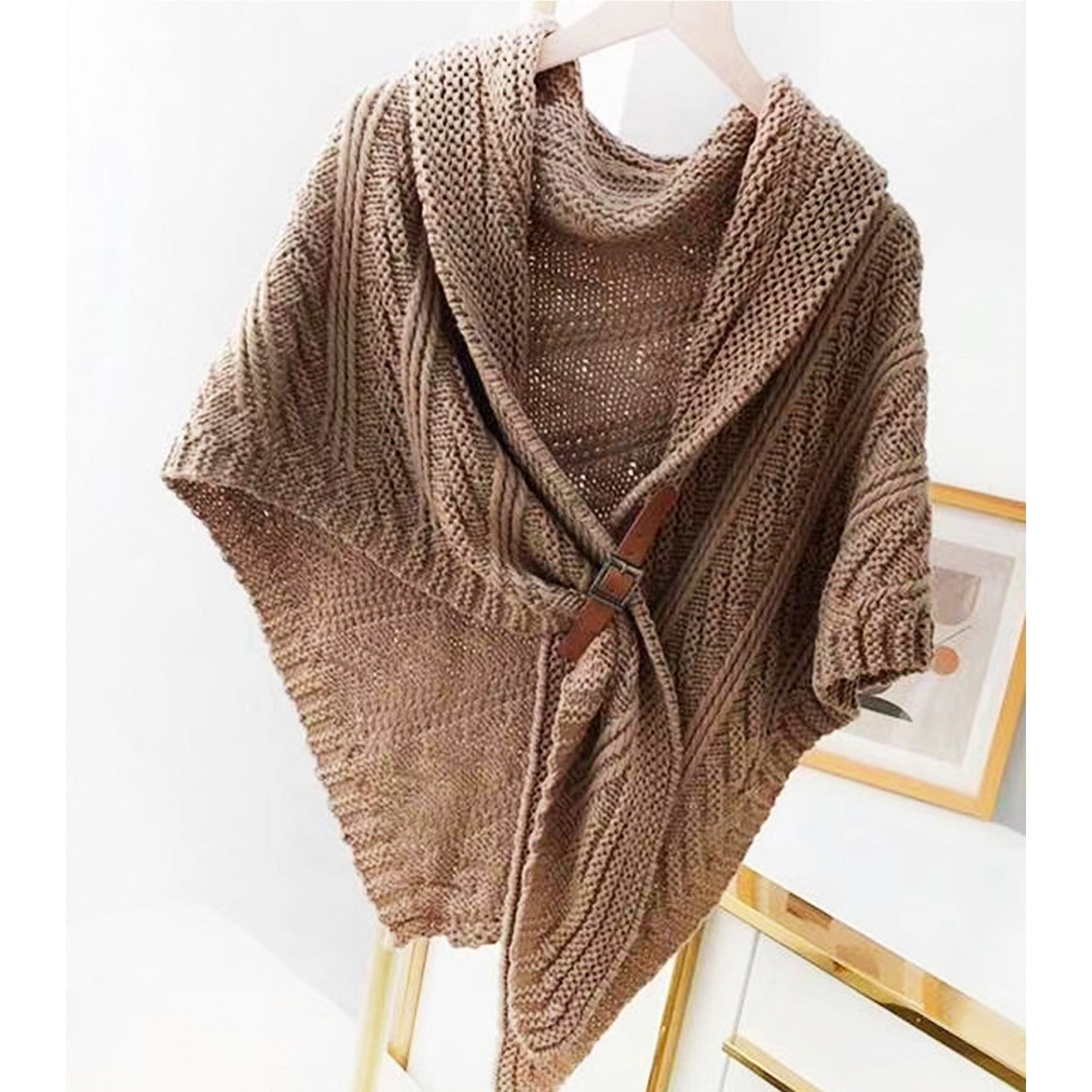 Aluma Knit Cape With Buckle