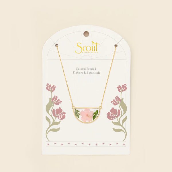 Pink Cherry Blossom - Pressed Flower Necklace