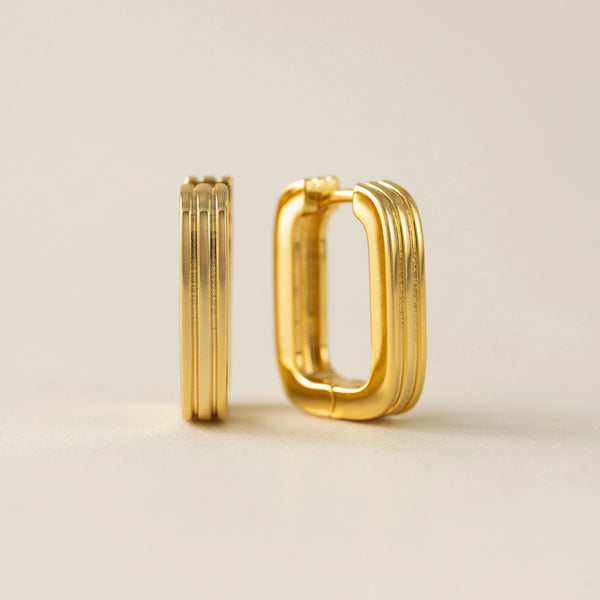 Groove U-Shaped Hoop Earrings