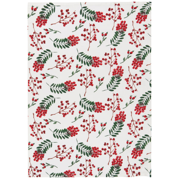 Winterberry Floursack Dishtowels - Set of 3