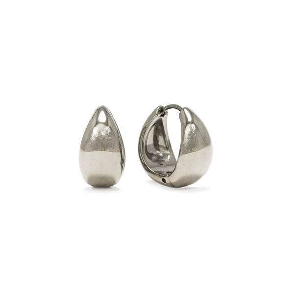 Oval Puff Hoop Waterproof Earrings