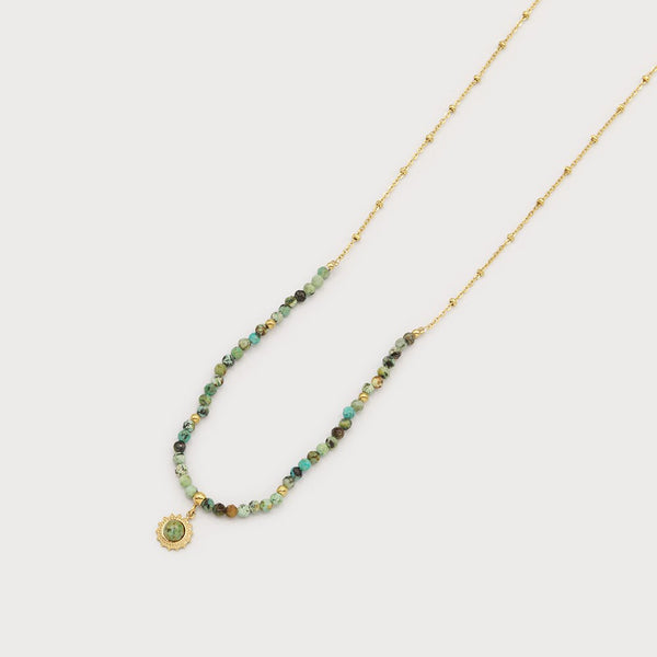 Claudia Long Necklace With Sun Medallion
