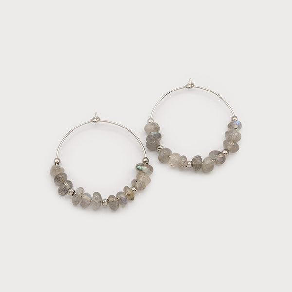 Denisa Hoop & Bead Earrings
