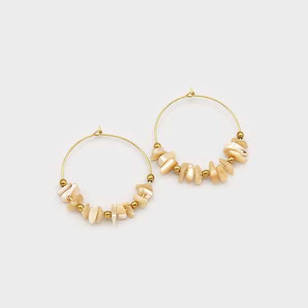 Denisa Hoop & Bead Earrings