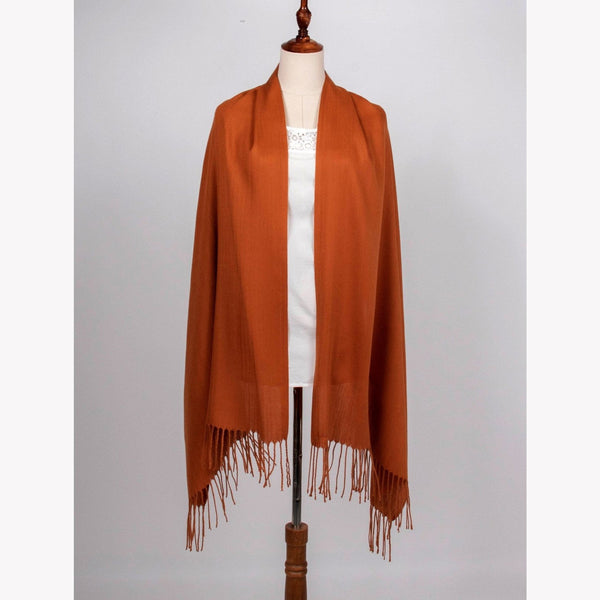 Pashmina Scarf - Solid Colour With Fringe