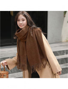 Winter Scarf - Cashmere Feeling With Tassels