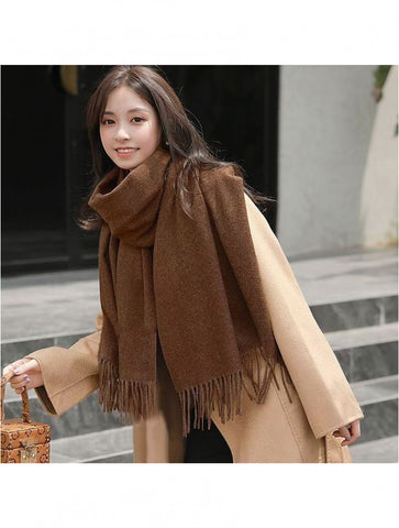 Winter Scarf - Cashmere Feeling With Tassels