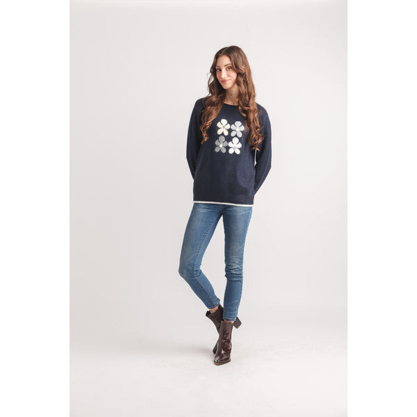 Libby Floral Knit Sweater
