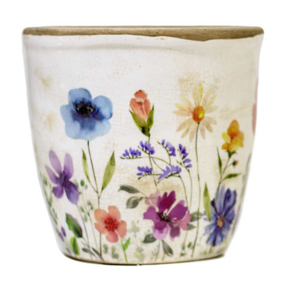 Floral Ceramic Planter Pot