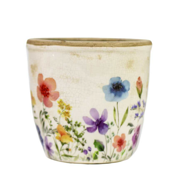 Floral Ceramic Planter Pot