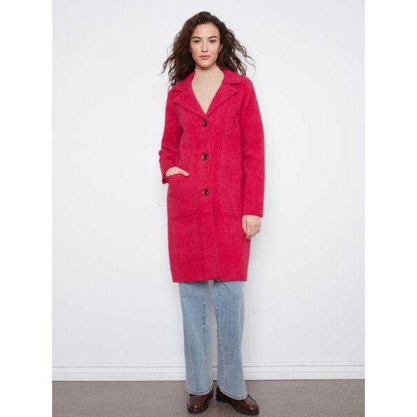 Anna Knit Coatigan With Patch Pockets