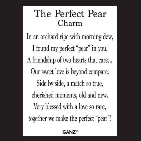 A Beautiful Pear - Pear Charm - Lady of the Lake