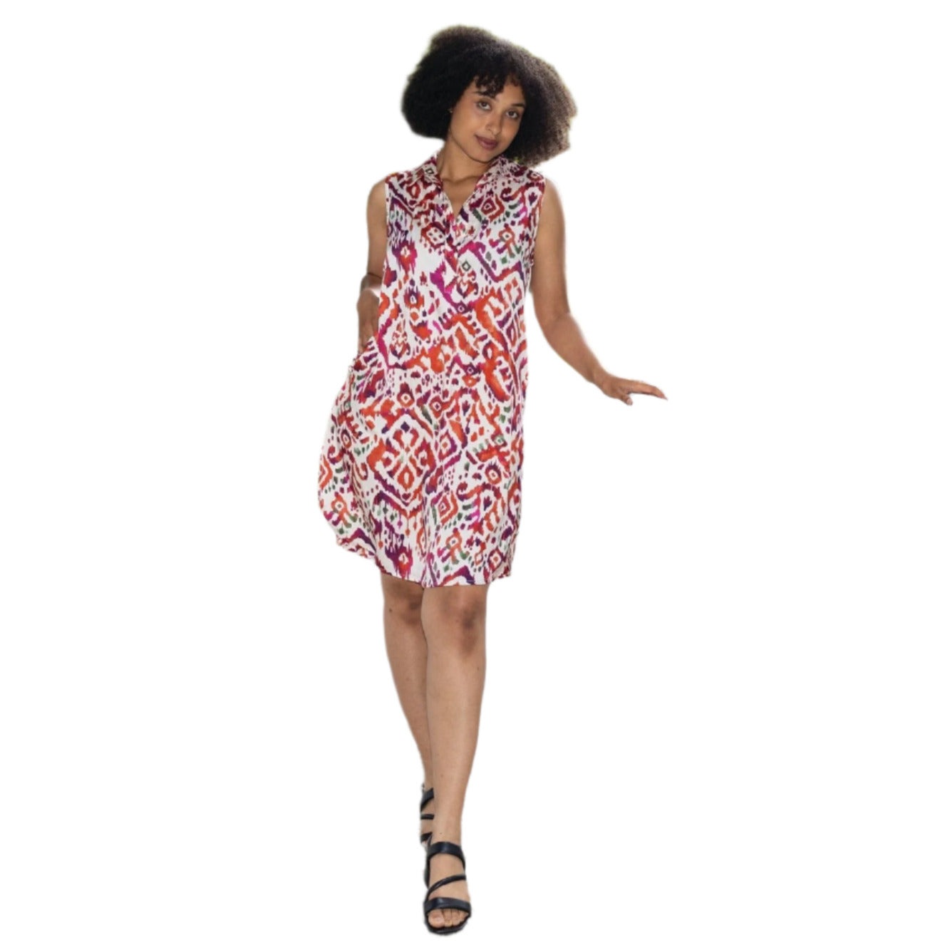 Aadya Collared Dress With Buttons
