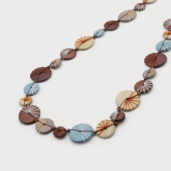 Abigail Wood Disc Necklace