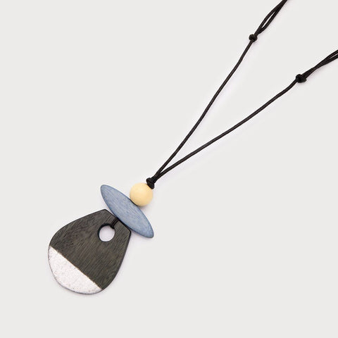 Abstract Wood Pieces Necklace - Lady of the Lake