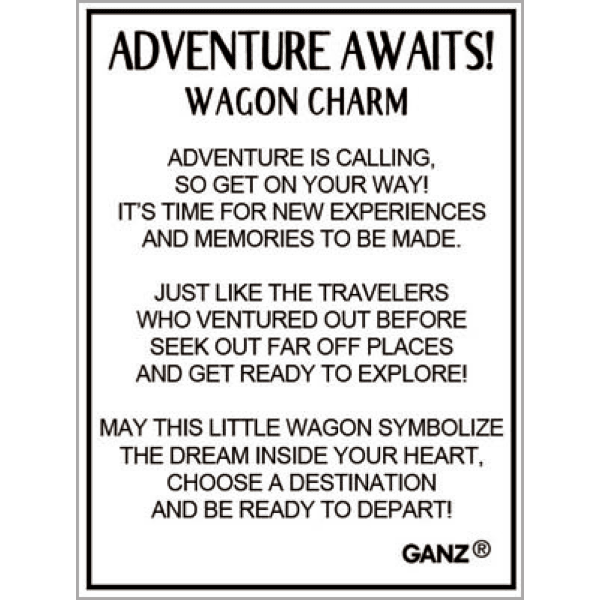 Adventure Awaits! - Wagon Charm - Lady of the Lake