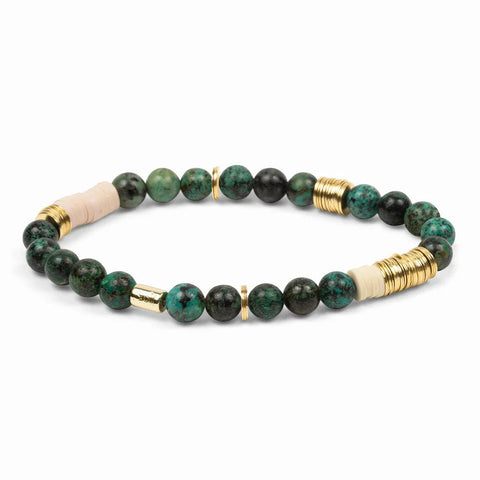 African Turquoise - Stone Of Transformation - Intermix Stone Stacking Bracelet