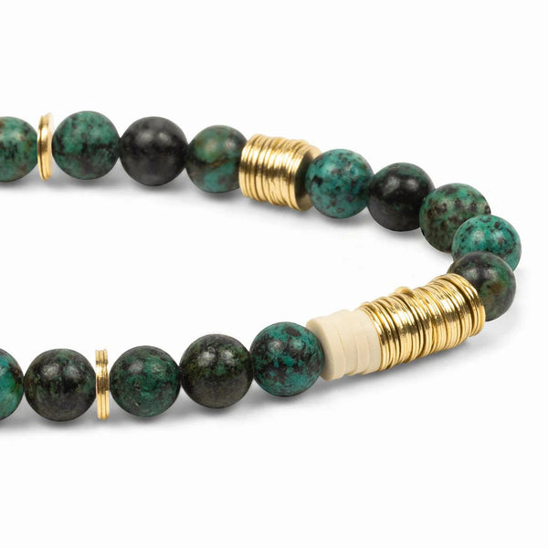 African Turquoise - Stone Of Transformation - Intermix Stone Stacking Bracelet