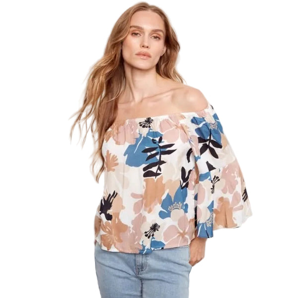 Alaina 3/4 Sleeve Off - Shoulder Blouse - Lady of the Lake