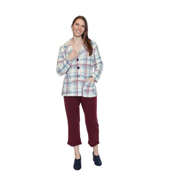 Alessa Boucle Plaid Jacket With Pockets - Lady of the Lake