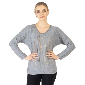 Alessia Foil Print Top - Lady of the Lake