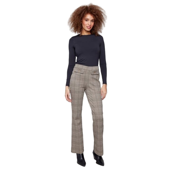 Alice Flare Glenn Plaid Pant With Studded Flaps - Lady of the Lake