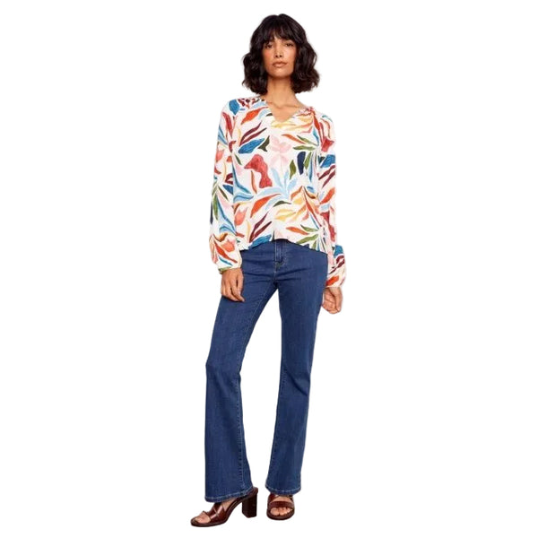 Aliyah Printed Popover Blouse - Lady of the Lake